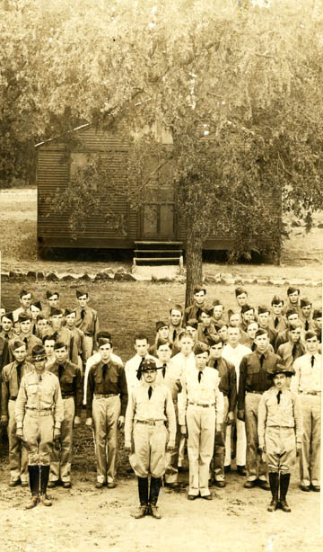 Downsville native J.T. King, a 19-year-old farmer, is seen in this image with some of his CCC comrades and supervisors.