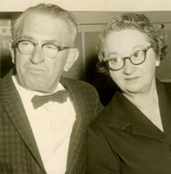 Mr. and Mrs. B.H. Green of Waco, December 1958 (Windy Drum photo)