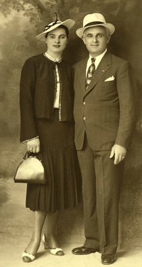 George Kouvas, a partner in the original BK Coffee Shop in Waco, and his wife Catherine, from Greece. (His first wife was Hopie Bertrand, Roy Sr.'s baby sister).