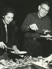 Gladys and Roy Bertrand Sr., taken at the Waco Restaurant Association's Women's Auxiliary party in November 1961.